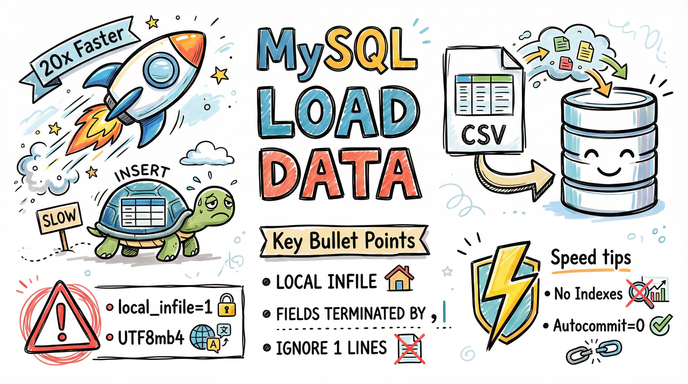 🚀 拒绝龟速插入！带你解锁 MySQL LOAD DATA 的极速传说